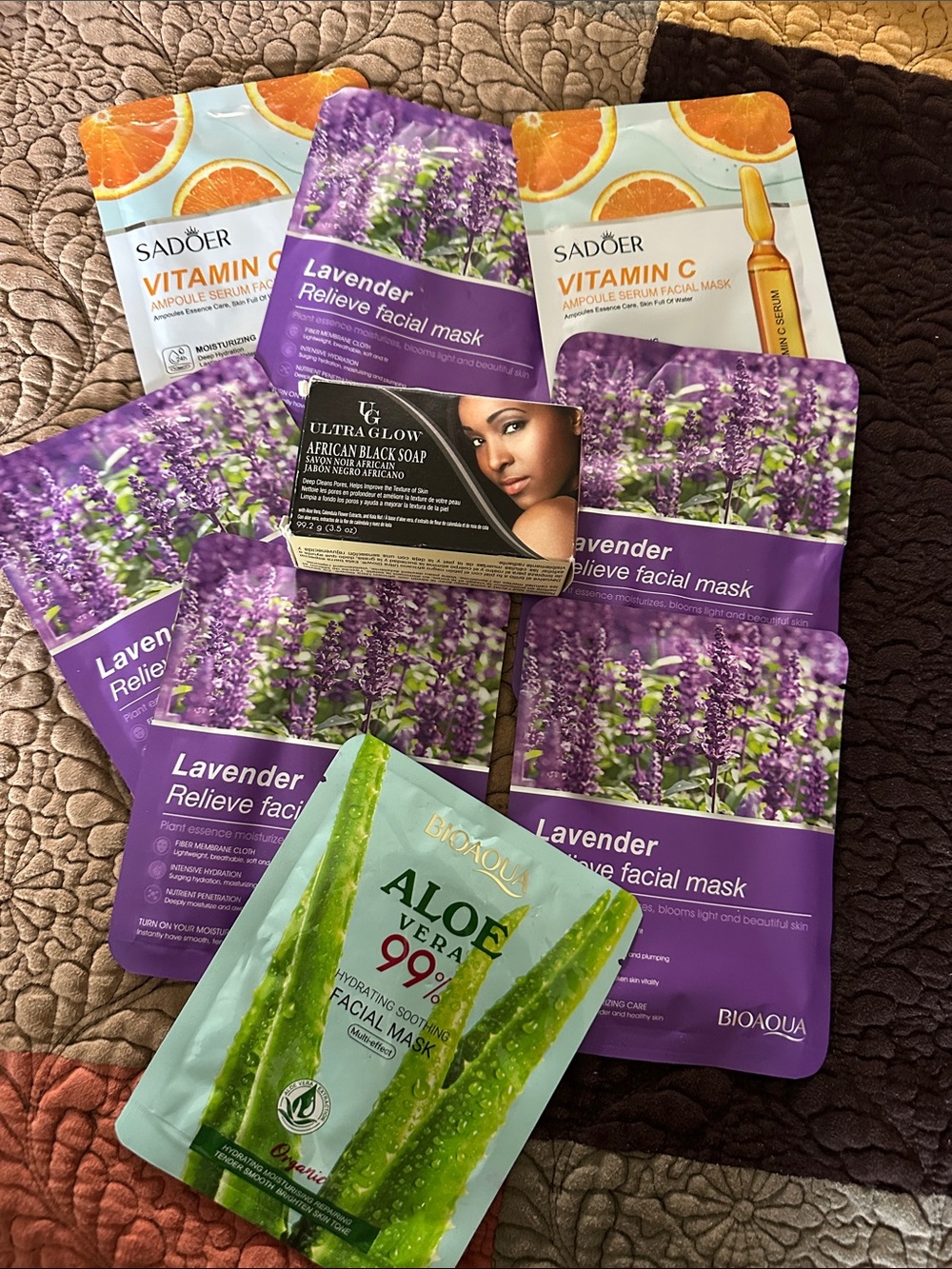 Vitamin C, Aloe, Lavender and soap